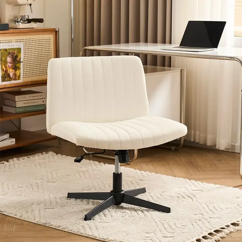 

Cross-legged swivel lift computer chair waterproof Microfiber leather comfortable office makeup bedroom study backrest chair