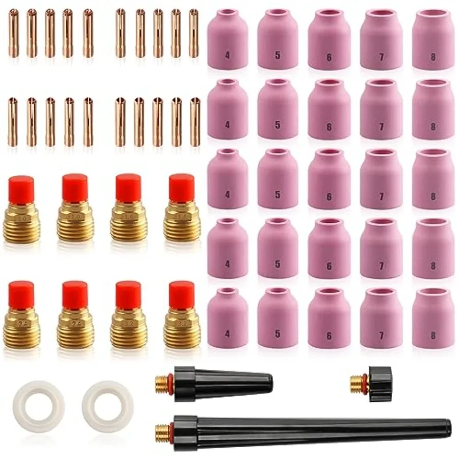 

58 PCS TIG Welding Torch Kit 040"~1/8" Gas Lens Setup WP-9/20/25