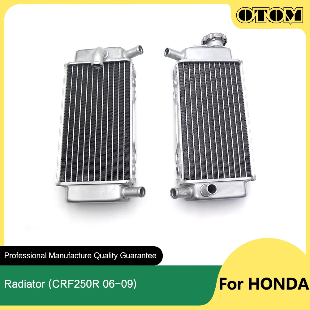 OTOM Motorcycle Performance Aluminum Radiator Left Right Water Tank Cooling For HONDA CRF250R 2006-2009 Pit Dirt Bikes Accessory