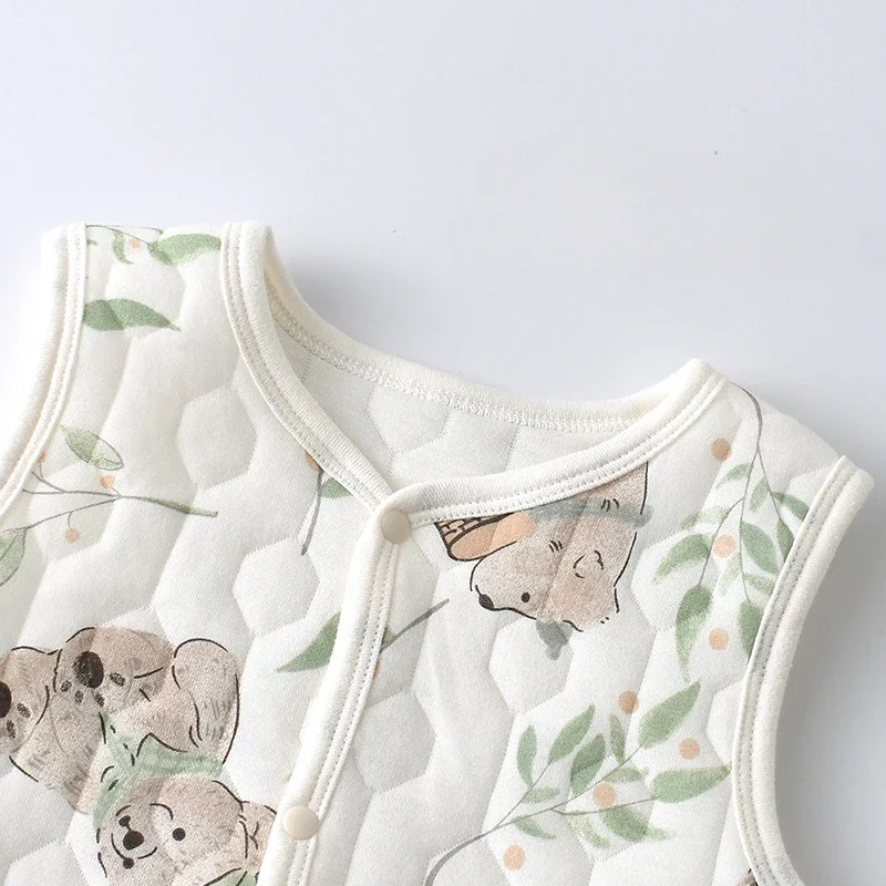 Baby Vest for Spring, Autumn, External Wear, Warm Newborn Vest, Children\'s Three-layer Cotton, Boys and Girls Winter Clothes