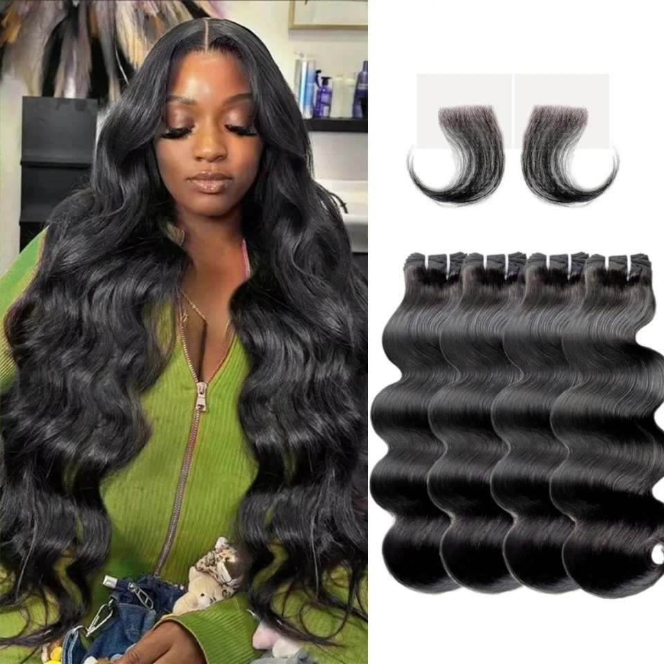 3/4 Bundles 24 26 Inch Bundles Virgin Remy Brazilian Hair Body Wave Human Hair Natural Color 100% Silky Hair Wig Extensions