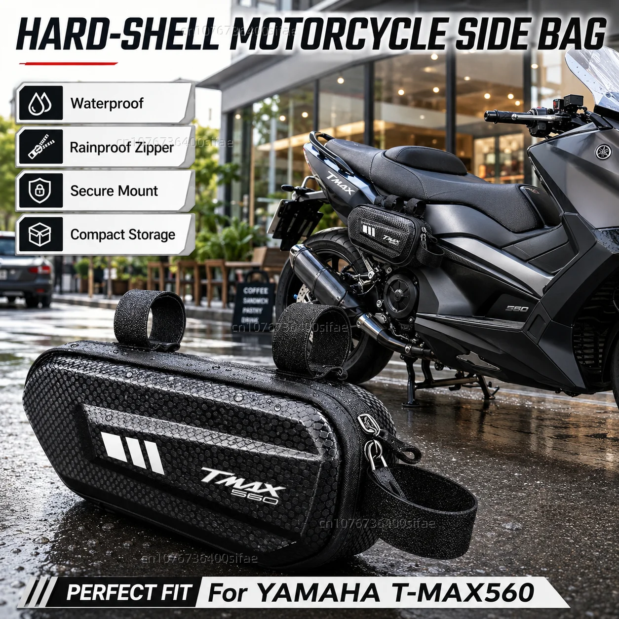 

Motorcycle Side Bag Personalized Logo Waterproof Hard Shell Saddlebag For For YAMAHA T-MAX TMAX 560 T max 560 T-Max560 TMAX560