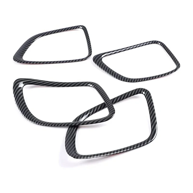 Car Door Speaker Horn Frame Cover Trim for - C-Class W206 C200 C300 2022 Accessories ABS Carbon Fiber