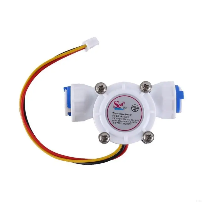 

E1PC High-performance Switch Hall Effect Flowmeter Water 3/8" Thread Fluid Meter Counter 0.3-10L/min
