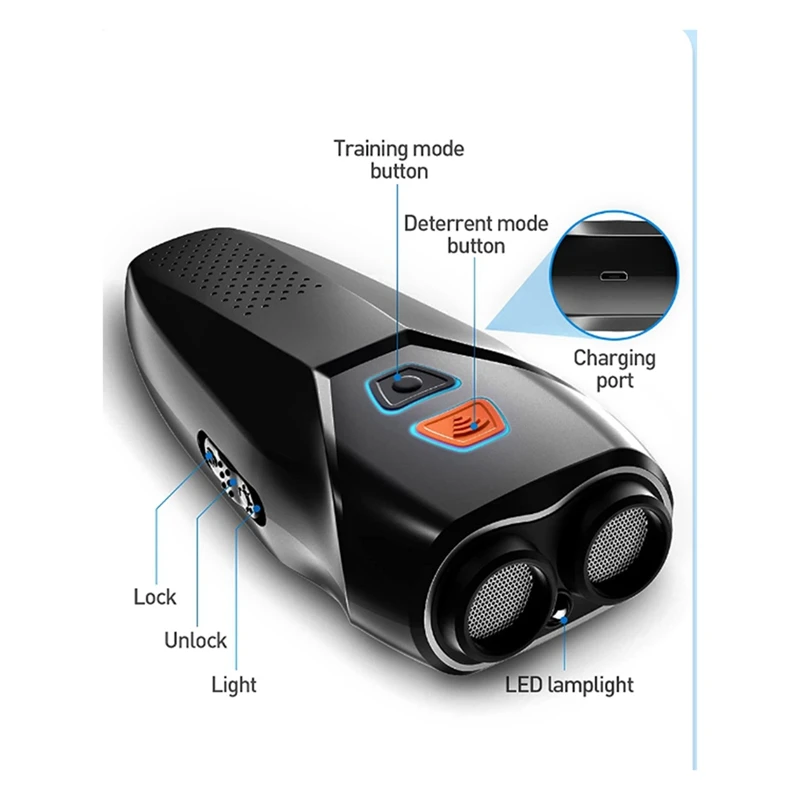 Dispositivo dissuasor para parar de latidos de cachorro LED repelente de controle de latidos para cães de estimação + conjunto de lanterna
