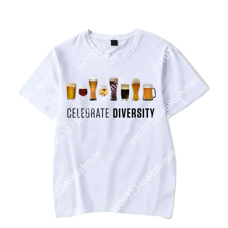 CELEBRATE DIVERSITY Beer Man Shirt Funny Brother Summer Men's T-shirts Beer Lover Unisex Tshirts Oversized Tee Shirt Camiseta