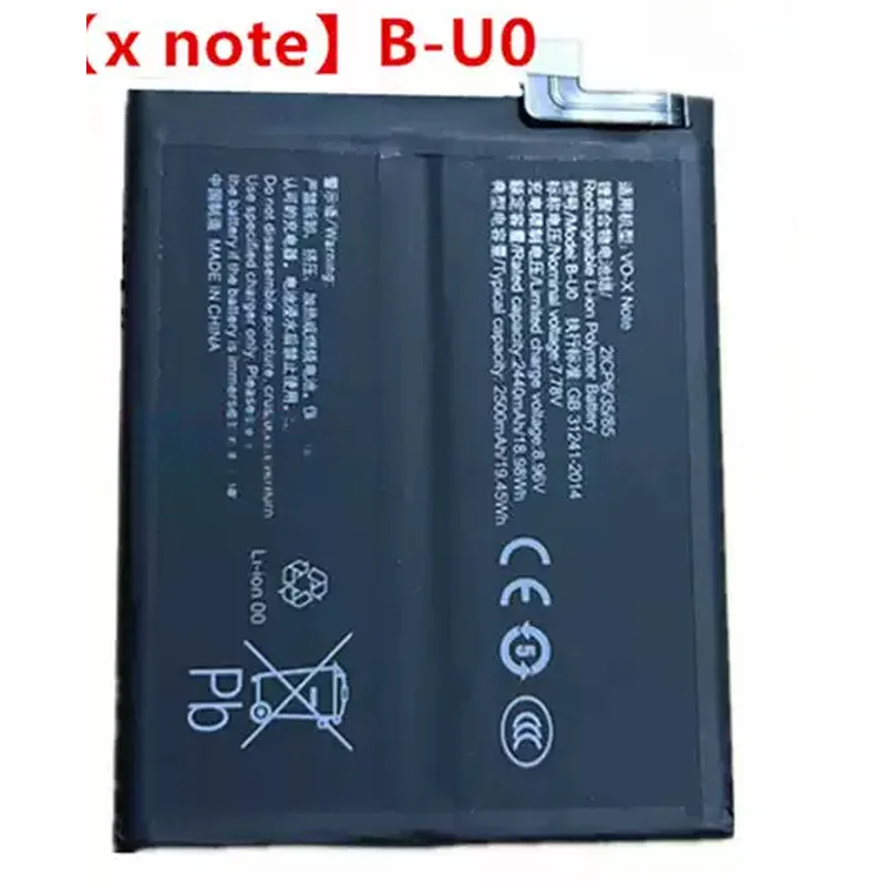 For Vivo Phone Replacement Battery B-U0 Fit X Note
