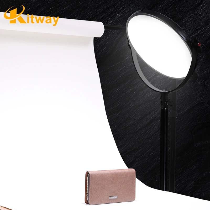 High power two-color photography round panel soft LED video studio light soft light fill light can be installed battery