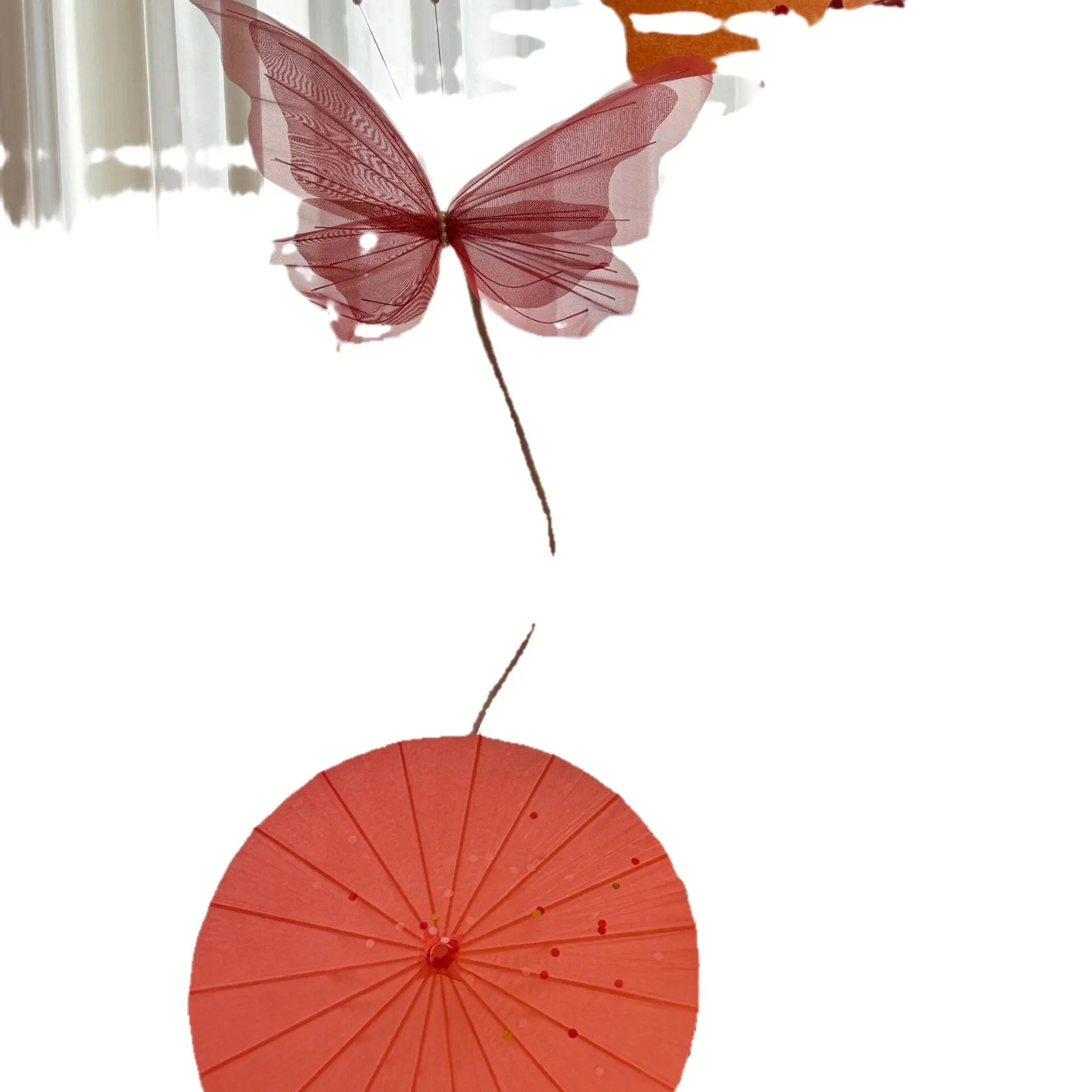 

Wedding room arrangement morning robe background wall set butterfly board new house decoration