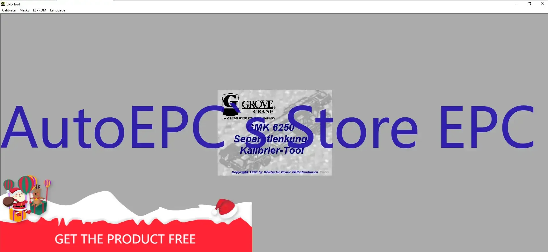 

AutoEPC Grove Crane GMK 6250, инструмент Separatlenkung Kalibrier