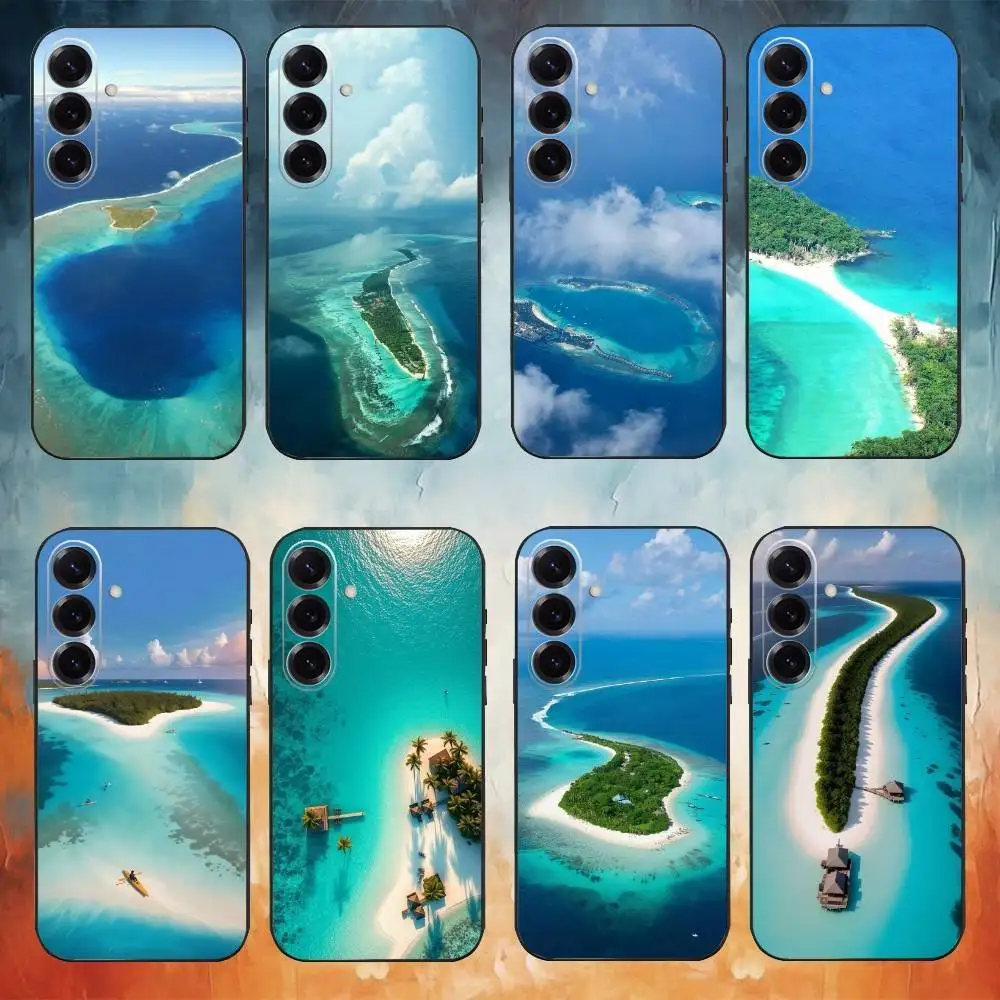 

MALDIVES Phone Case For Samsung Galaxy A73,A72,A71,A70,A53,A52,A51,Others Soft Black Cover