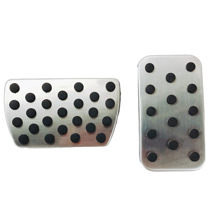 2 Set Car Accessories: 1 Set Car Foot Gas Brake Pedal Pad Cover & 1 Set Steering Wheel Button Inner Decoration Cover