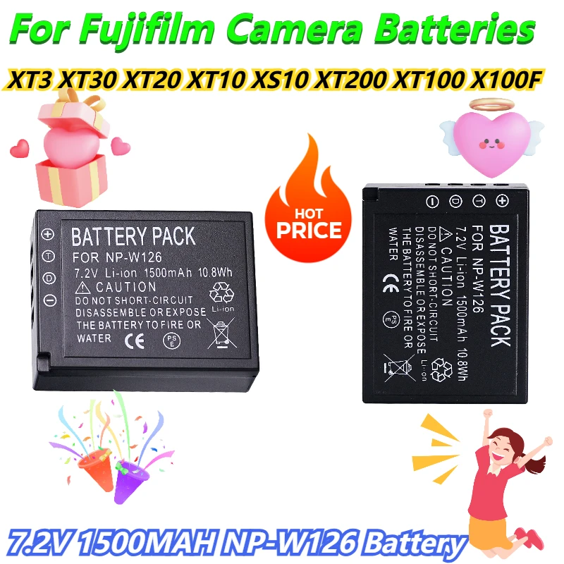 

7.2V 1500MAH NP-W126 Battery For Fujifilm XT3 XT30 XT20 XT10 XS10 XT200 XT100 X100F Camera Batteries