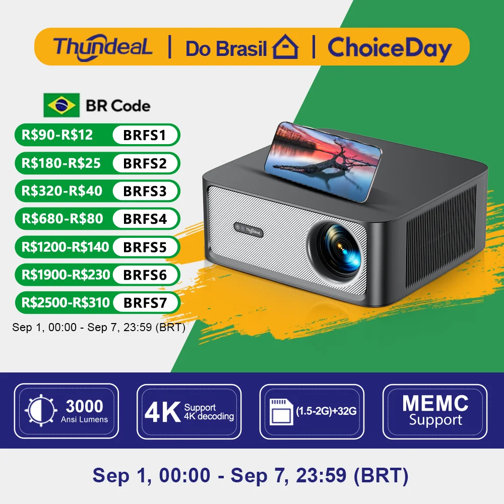 ThundeaL TD98 Pro: Projetor Full HD 1080p Wi‑Fi com LED 3000 ANSI