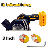 3 inch Cordless Electric Small Cutting Machine Compact Cut OFF Tool 22MM 12000RPM Mini Angle Grinder For DeWALT 20V Battery