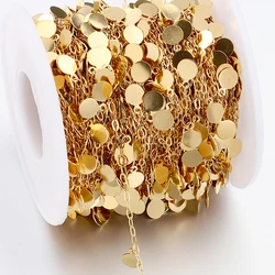 1-2Meter Stainless Steel Star Chains Gold Color Round Charms Pendants Chain for Jewelry Making DIY Necklace Bracelet Accessories