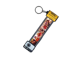 HIBODY 5 10 15 Photo Film Roll Keychain Couple Gifts DIY Photo Text Album Cover Keyrings Custom Commemorative Valentine's Day Gi