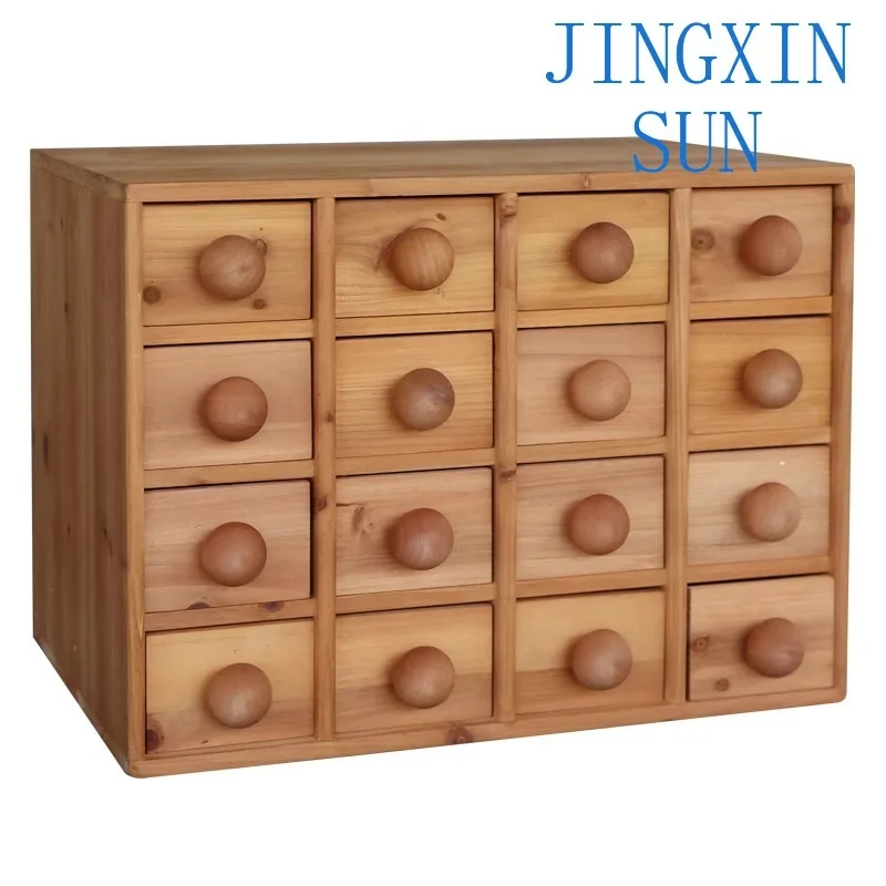 Creative Mushroom Drawer Desktop Pencil Case Kindergarten Vintage Wooden Storage Cabinet