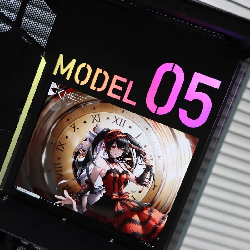 Model5 2k Resolution Case Secondary Screen Computer Monitoring Theme Custom Video E-Sports Game Computer Case Host Accessories