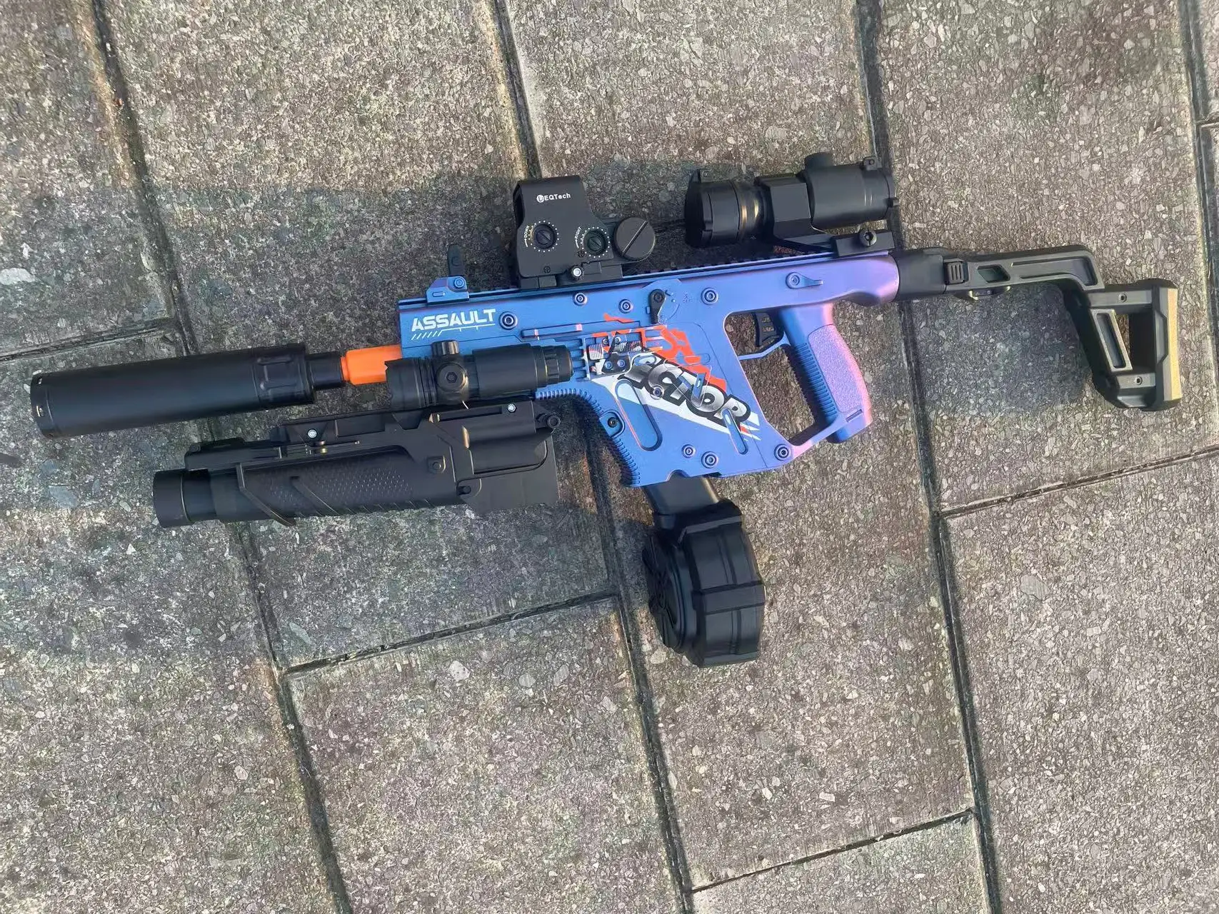 Blaster di gel per la costruzione di squadre di famiglia | Gioco di tiro all'aperto sicuro per genitori e bambini da incollare, giocattolo con palla in gel eco stile M416 per il giardino