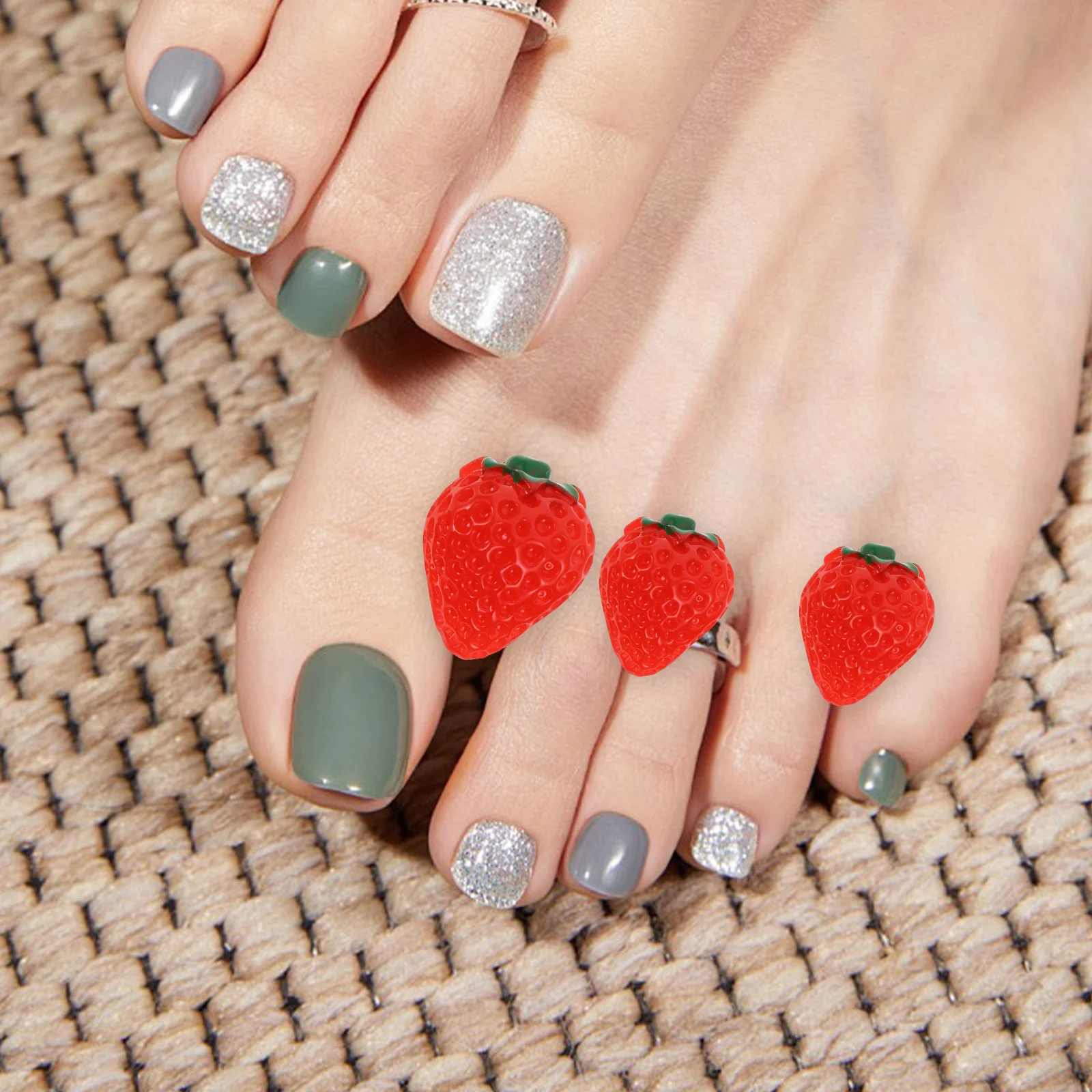 8 pezzi separatori per dita dei piedi in silicone morbido regolabile antiscivolo per pedicure nail art manicure cura set distanziatori per piedi riutilizzabili lavabili