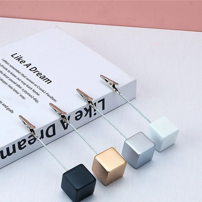 1 Buah Klip Kertas Catatan Dasar Resin dengan Gesper Buaya untuk Gambar Dropship