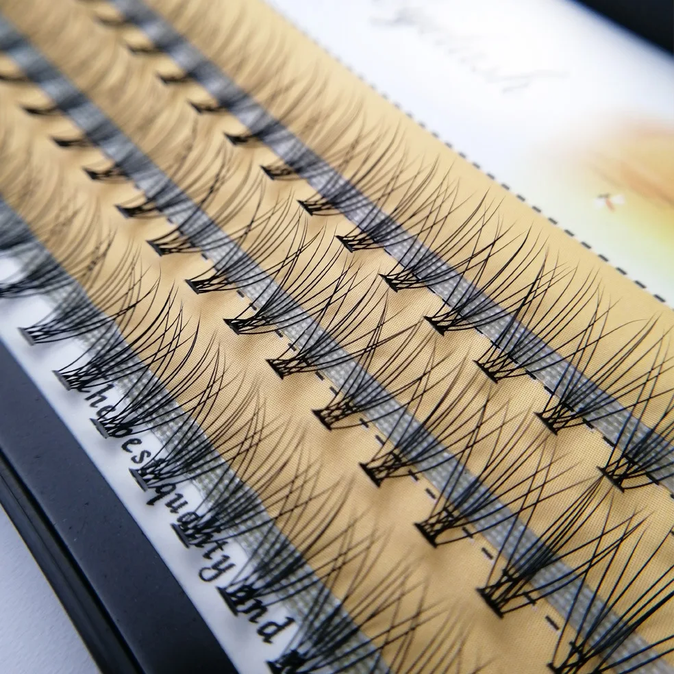 1box 60 bundles 6d 10D Eyelash Extensions 0.1mm Thickness true Mink Strip Eyelashes Individual Lashes Natural Style