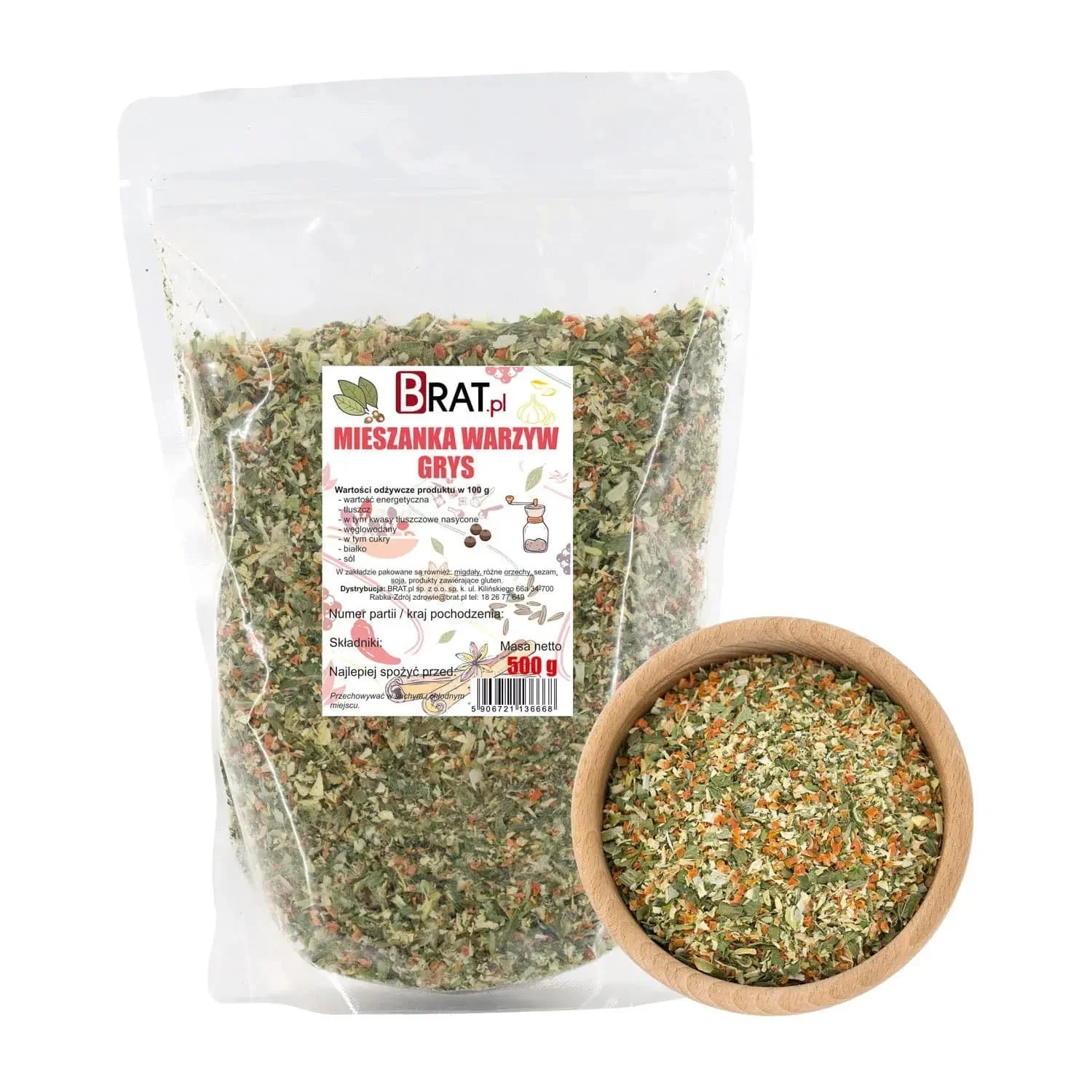 Mieszanka warzyw grys 500g