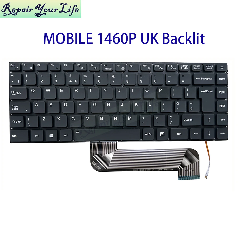 

UK US Backlight Keyboard For Terra Mobile 1460 1460P GB USA English Laptop Backlit Keyboards PRIDE-K2149 K2150 DK300K 343000053