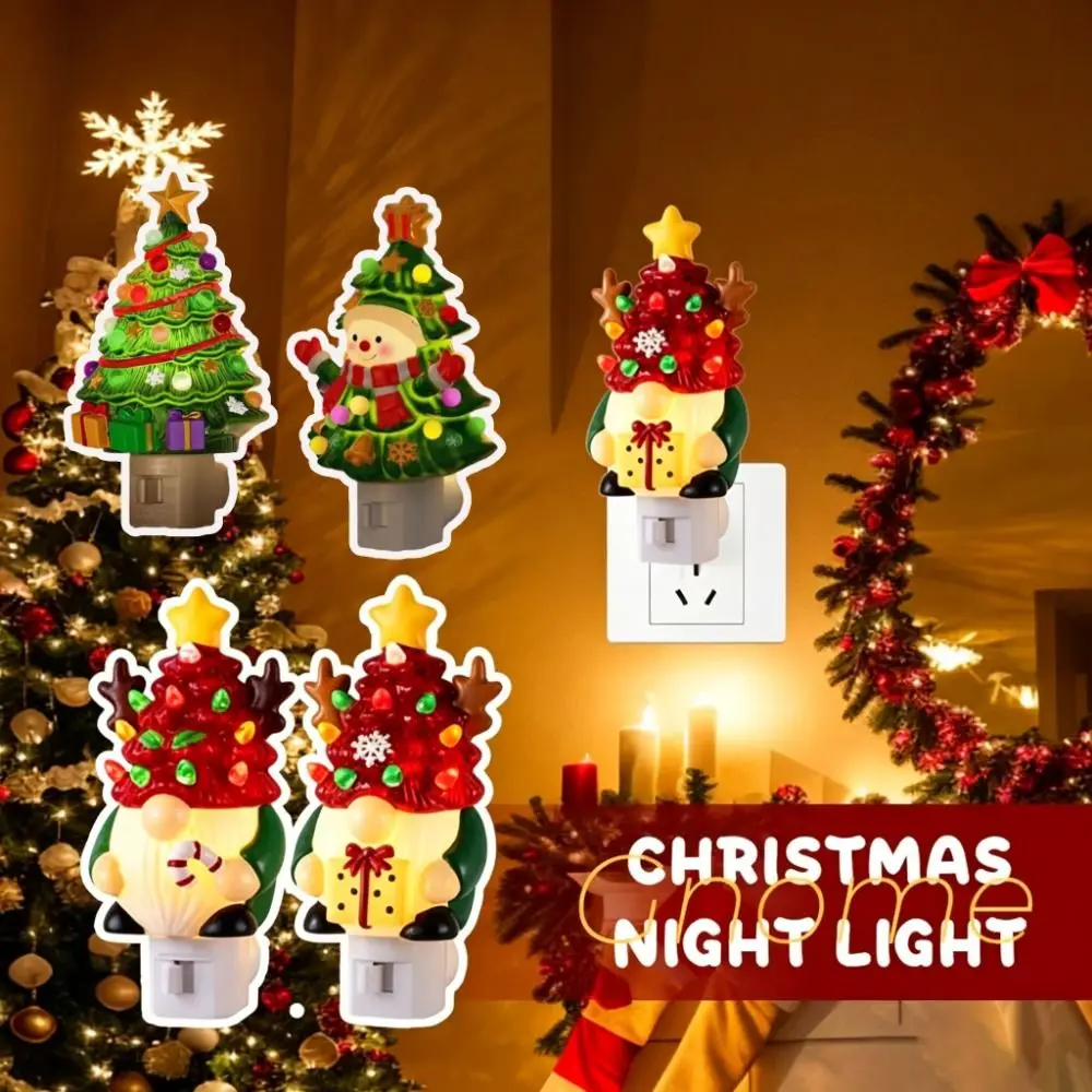 3D Drop Ornament Christmas Tree Night Light Warm Light Soft Light Vintage Nightlight Realistic Design Holiday Lighting