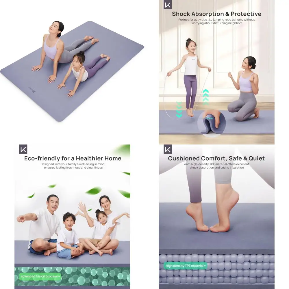 سجادة يوجا سميكة للغاية للرجال والنساء - بساط للتمرين مع حزام، 75 × 47 × 0.28، مثالية للياقة البدنية والتمرين