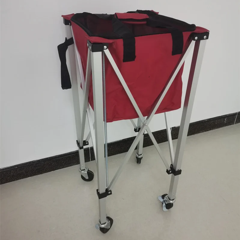 

Aluminum alloy folding tennis cart cart mobile portable coach pick-up basket packaging basket foldable.