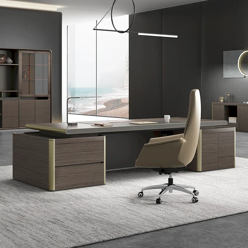 

Boss table, office table and chair combination, simple modern manager table, president table, desk office furniture