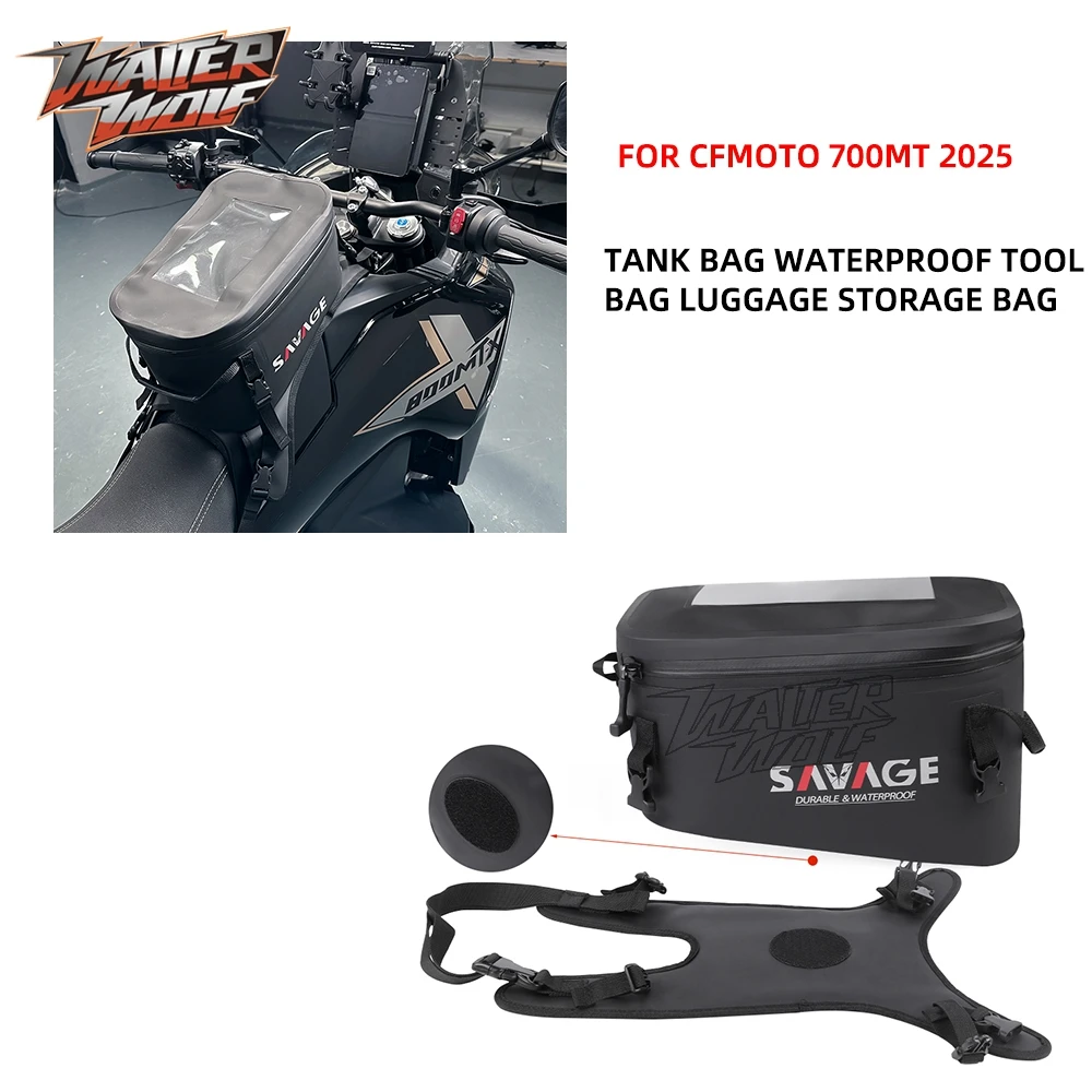 Per CFMOTO 700MT Assale Ruota Paratelaio Staffa Del Telefono Porta Targa Supporto Scatola Freno Leve di Frizione Paramani Borsa del Carro Armato