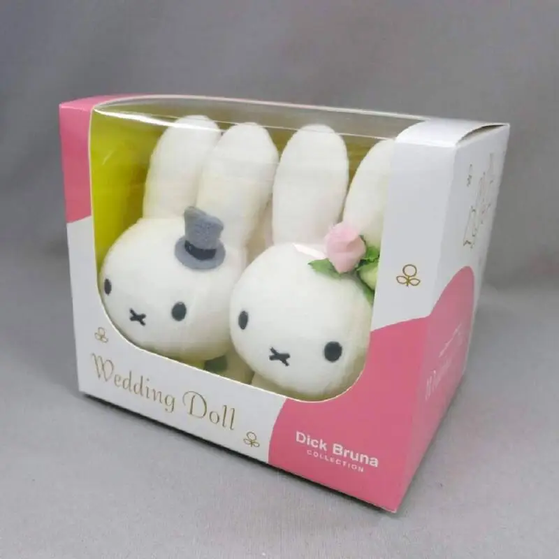 Collection Miffy Wedding Plush Doll Kawaii Cartoon Miffy Couple Plush Doll Set Toy Room Decoration Plush Toy Children Gift