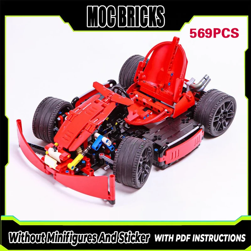 

Конструктор MOC: Модель гоночного автомобиля, классический картинг, модульная технология, подарки, праздничный набор для сборки, детские игрушки