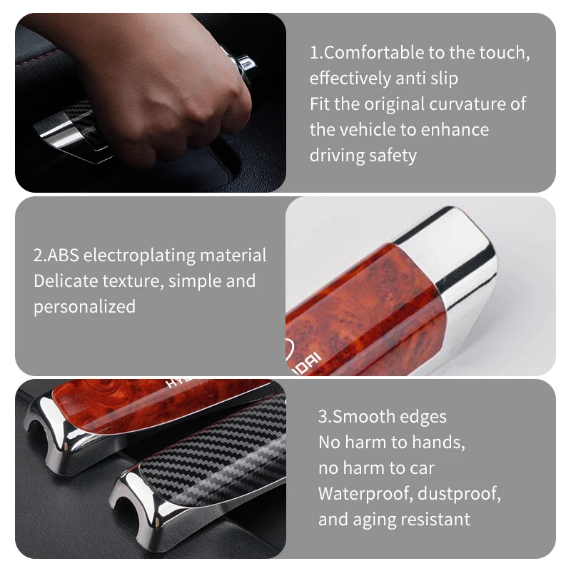 Car Handbrake Cover Emblem Sticker Accessory For Hyundai Genesis N-LINE I10 I20 I30 I40 IX20 IX35 Kona Getz Veloster Tucson Elan view 5