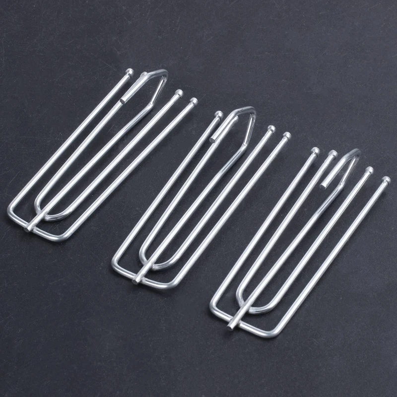 40 Pcs Window Treatment Metal Pleat Drapes Curtain Hooks - Silver Tone, 20 Pcs 4 Prongs Pinch & Single Pinch