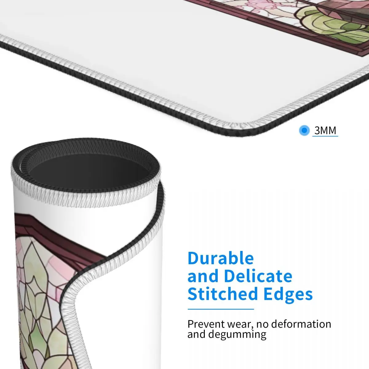 Alfombrilla de ratón Mitsuri Kanroji y Iguro Obanai, alfombrilla para teclado de ordenador, alfombrilla para ratón, Gamer, PC, portátil, escritorio, accesorios de oficina, alfombrillas para mesa