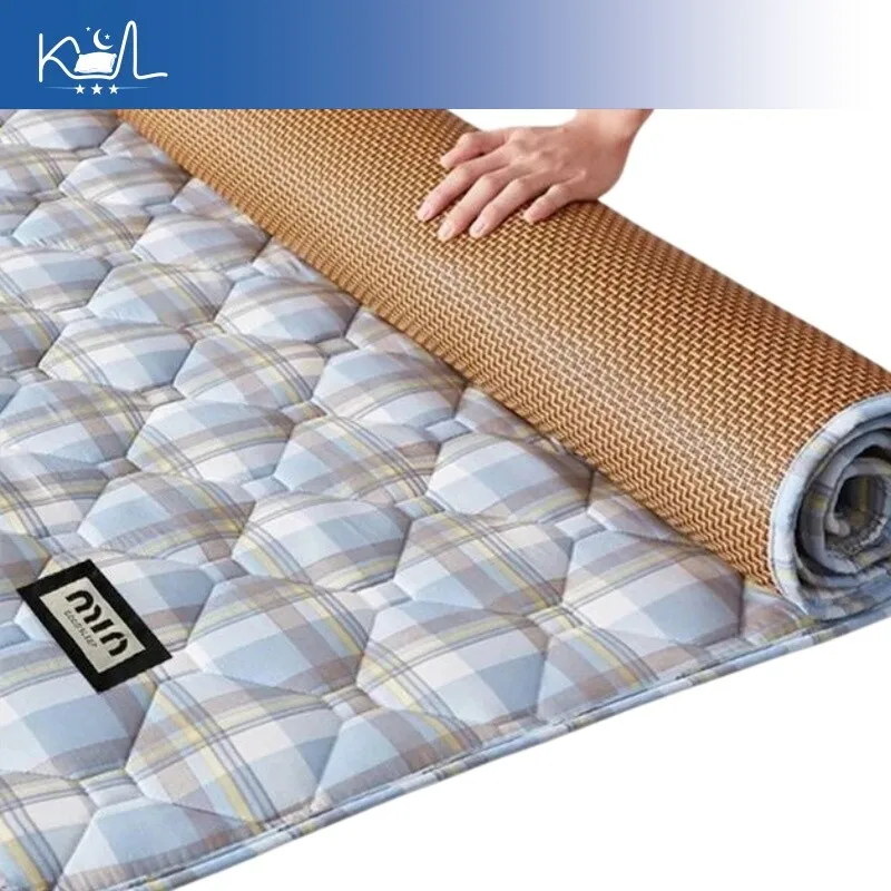 Thickened Double Sided Rattan Cooling Mattress Topper Summer Soft Sleeping Mat Breathable Mattress Pad For Bedroom Guest Room