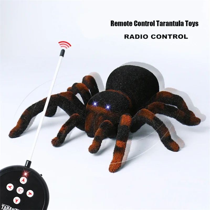 

Electric Simulation Remote Control Scary Spider Eyes Lighting Novelty Spider Battery Operated Toys Family & Friends Prank Toys
