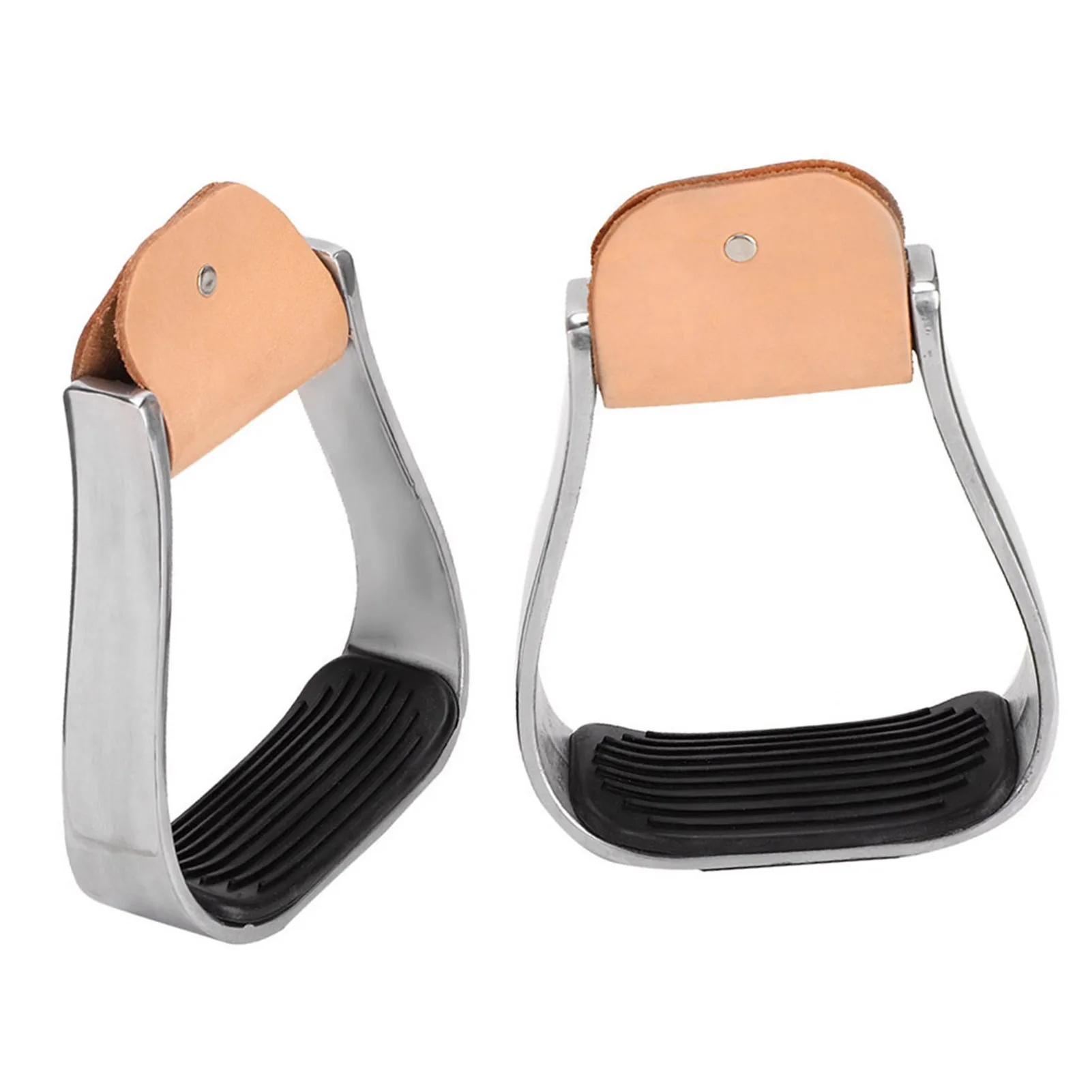 2 قطعة ركاب ركوب الخيل الغربية الحصان السرج تك الجرموق الألومنيوم خففت الركاب الغربية لتدريب الحصان #4