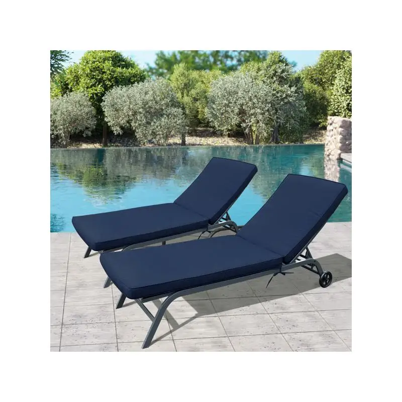 

Замена подушки для уличного шезлонга для мебели для патио, темно-синяя подушка для шезлонга