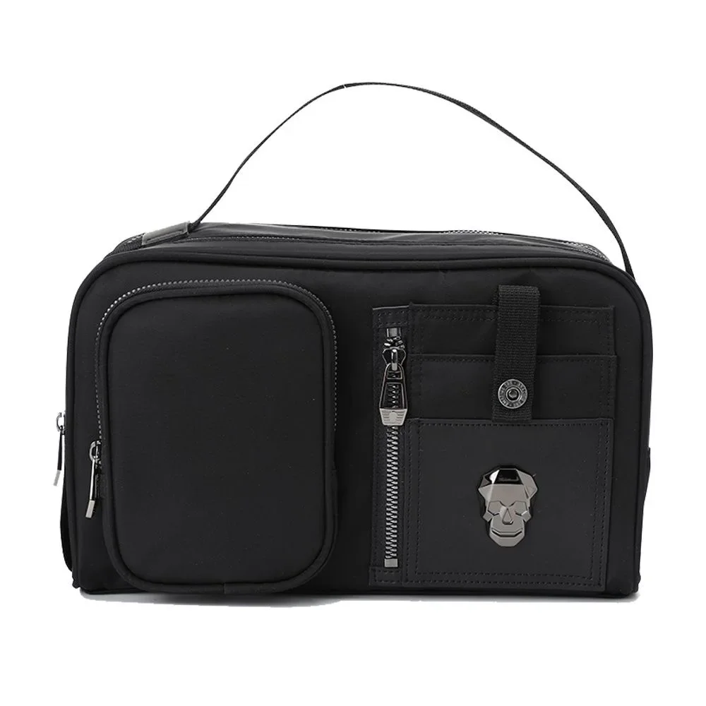 New High Quality Golf Storage Bag High end Magnetic Switch Metal Skull Head bucket Women's Makeup Bag