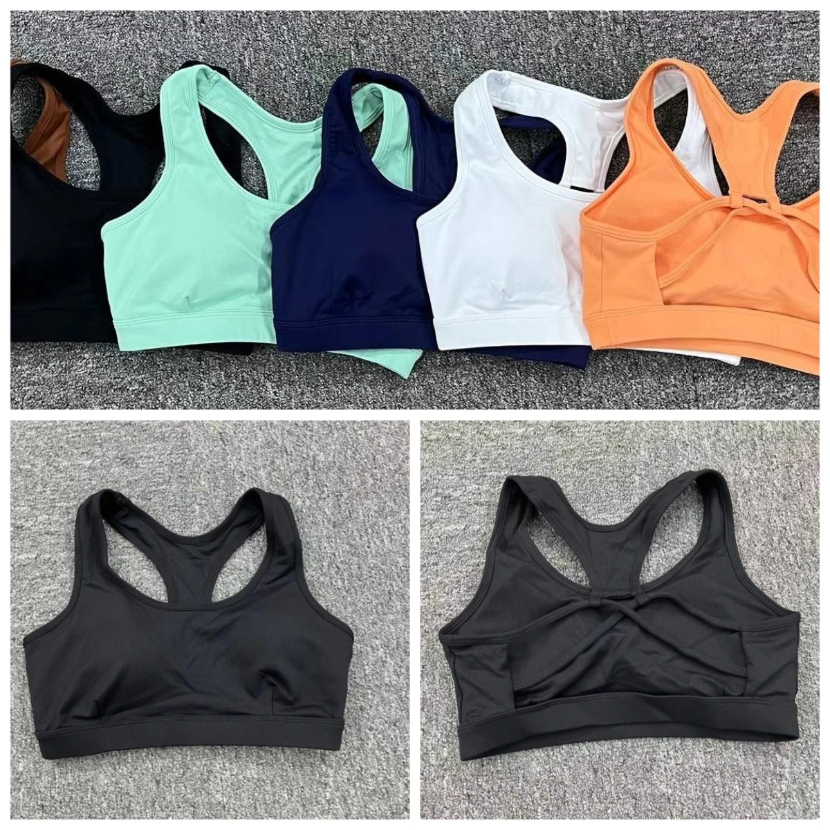 

WANAYOU Quick Dry Women Yoga Bras High Impact Support Sports Crop Tops Gym Fitness Vest Wide Strap Workout Running Bra with Pads