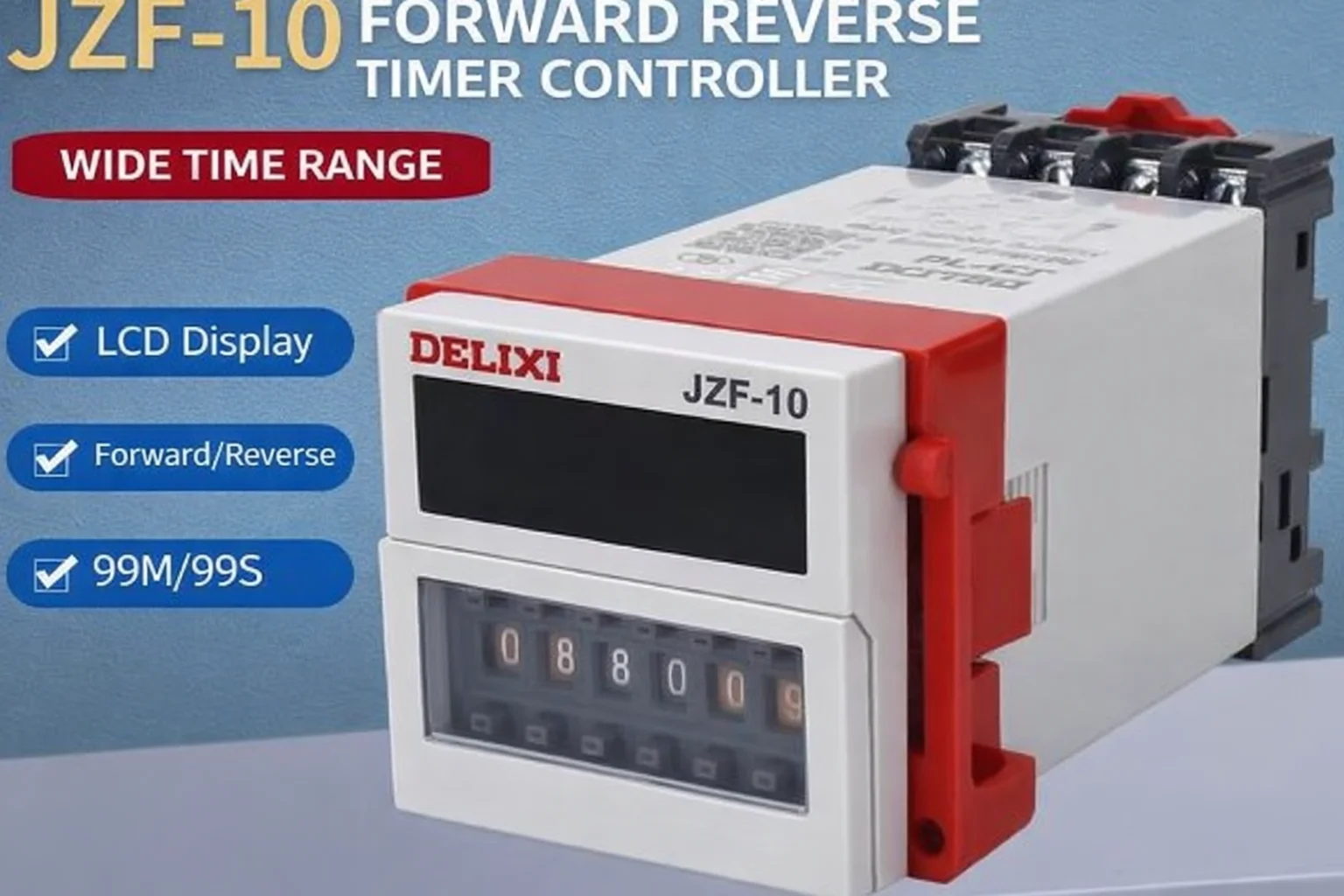 Delixi forward and reverse controller time relay JZF-10 AC220v 380V 0-99min automatic cycle