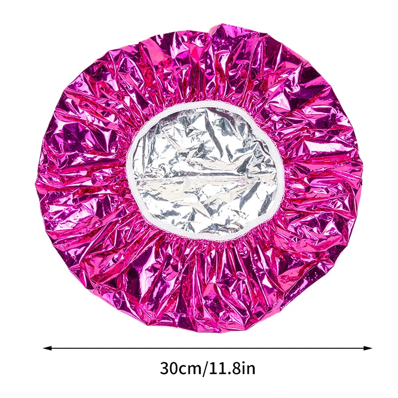 หมวกอลูมิเนียมฟอยล์ฉนวนกันความร้อนดูแลเส้นผมสำหรับอาบน้ำหมวกย้อมผมเครื่องมือย้อมผมหมวกอุณหภูมิคงที่ดูแลเส้นผมที่บ้าน