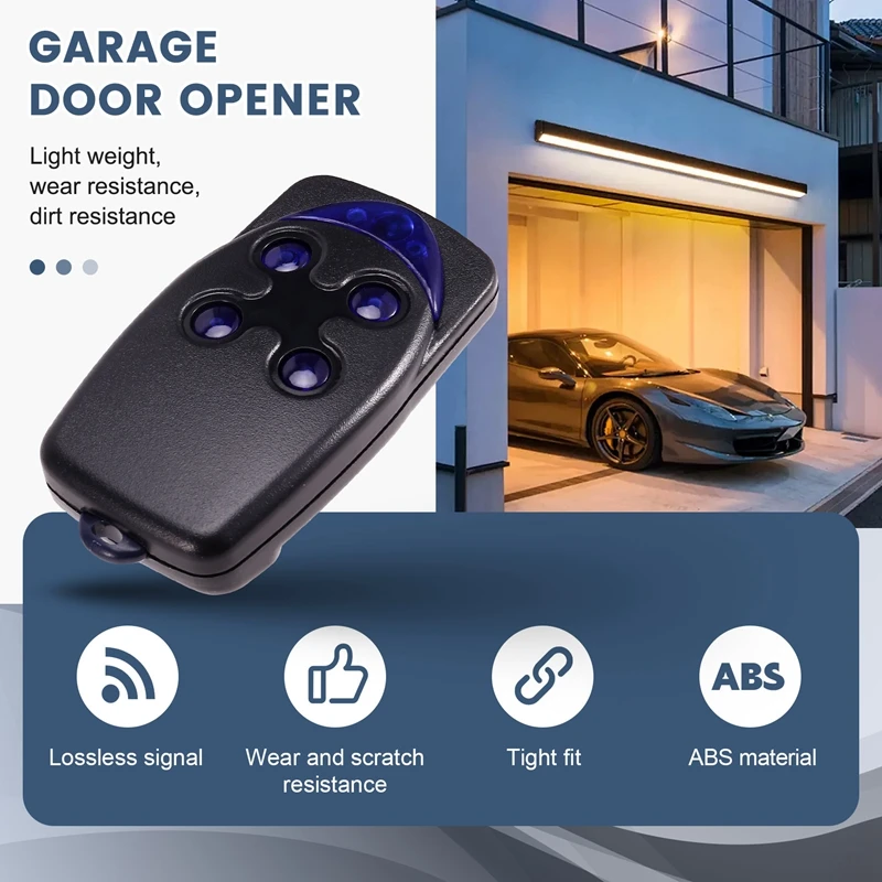 FLO4RS 433Mhz Garage Door Remote Control Opener FLO Remote Control 4 Button Transmitter