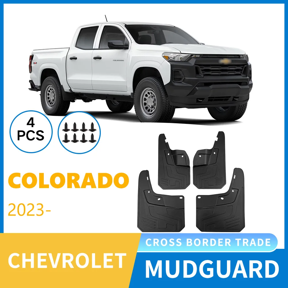 

For Chevrolet Colorado 2023 mudguard leather,Mudflaps Front Rear Flares Splash Guards Cover Car Accessorie