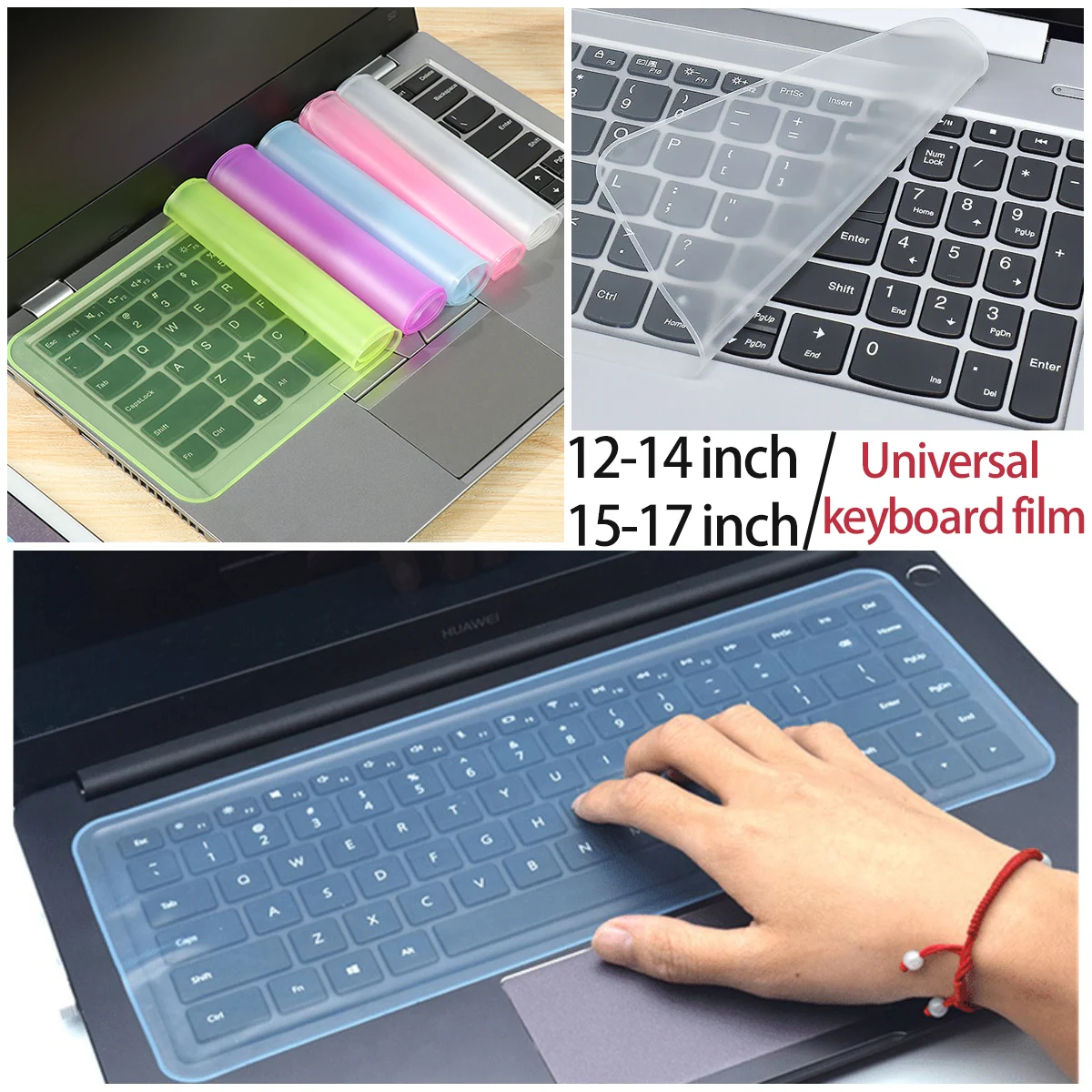 Laptop Desktop uniwersalna folia na klawiaturę wodoodporna obudowa ochronna na klawiaturę pyłoszczelna osłona na klawisze 12-17 cali dla notebooka Macbook